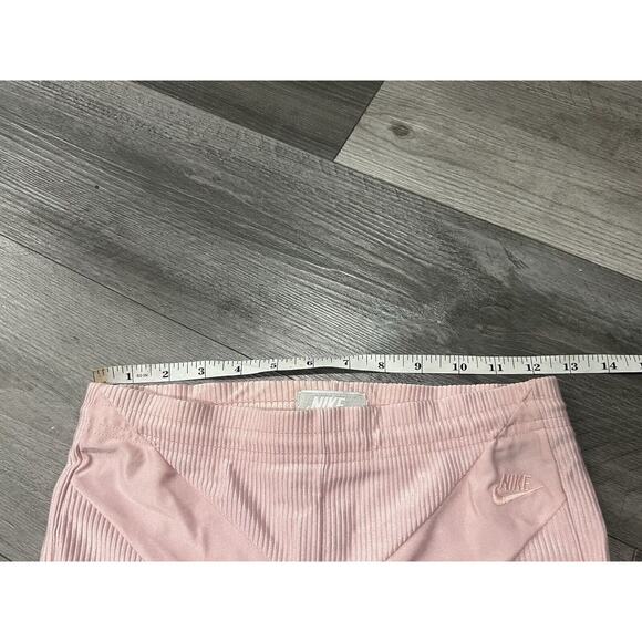Vintage 90's Nike Womens Ribbed Pink Ribbed High Waist Shiny Retro Leggings - Picture 7 of 7
